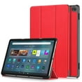thumbnail image 1 of ELEHOLD Folding Rugged Case for Amazon Fire Max 11 Tablet (13th Generation, 2023 Release) PU Leather Case Trifold Kickstand Magnetic Auto Wake/Sleep Folio Slim Shockproof Case, Red, 1 of 11