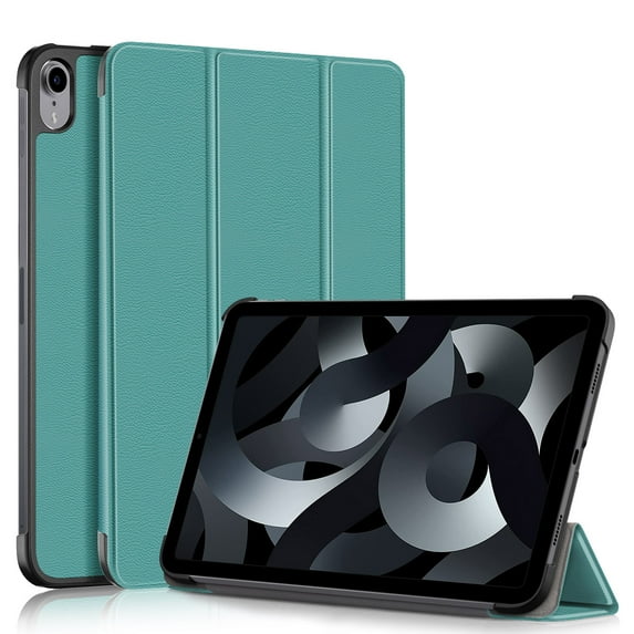 ELEHOLD Folding Rugged Case for iPad 10.9 inch 2022 10th Gen PU Leather Case Kickstand Magnetic Auto Wake/Sleep Folio Slim Shockproof Case For iPad 10th Gen 10.9 inch 2022,Darkgreen
