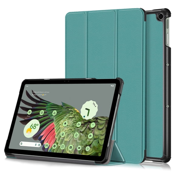 ELEHOLD Folding Stand Case for Google Pixel Tablet PU Leather Case Adjustable Kickstand Magnetic Folio Slim Shockproof Case for Google Pixel Tablet 2023,Green