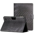 thumbnail image 1 of ELEHOLD Folio Case for Kindle Fire HD 8 / HD 8 Plus 2022/2020, Slim Lightweight Crocodile Pattern Flip Stand 10.2 Inch iPad Cover with Auto Wake Sleep, Black, 1 of 5