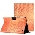 thumbnail image 1 of ELEHOLD Folio Case for Kindle Fire HD 8 / HD 8 Plus 2022/2020, Slim Lightweight Crocodile Pattern Flip Stand 10.2 Inch iPad Cover with Auto Wake Sleep, Orange, 1 of 5