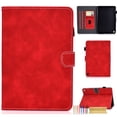 thumbnail image 1 of ELEHOLD Folio Leather Case for  Amazon Fire Max 11 Inch (13th Gen 2023),PU Leather Card Slots Kickstand Function Magnetic Clasp Multi-Functional Shockproof Slim Case, Red, 1 of 11