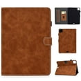 thumbnail image 1 of ELEHOLD Folio Leather Case for iPad Pro 11 inch 2024,PU Leather Card Slots Kickstand Case Magnetic Clasp Multi-Functional Shockproof Smart Cover for iPad Pro 11" 2024, Brown, 1 of 8
