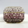 thumbnail image 1 of ELEHOLD For Airpods 2nd Gen / 1st Gen Shocproof Case Rhinestone Glitter Gradiant Full Body Protection Plating Rugged Cover for Women, Gift, Purple, 1 of 9