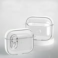 thumbnail image 1 of ELEHOLD For Airpods 4th Gen Case Full Body Protection Shockproof Rugged Cover with Keychain + Secure Lock, Support Wireless Charging, Transparent Clear, 1 of 9