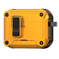 thumbnail image 1 of ELEHOLD For Airpods Pro 3 2025 Earphone Case, Shockproof Safety Lock Rugged Drop Protection Case Cover with Bracket + Keychain, Yellow, 1 of 9