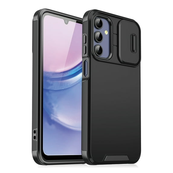 ELEHOLD For Samsung Galaxy A16 5G Case,Slim Fit Rugged Lens Cover Dual Layer Full Body Shockproof Protection Case For Samsung Galaxy A16 5G,Black