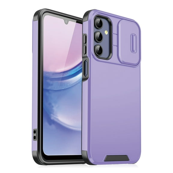 ELEHOLD For Samsung Galaxy A56 5G Case,Slim Fit Rugged Lens Cover Dual Layer Full Body Shockproof Protection Case For Samsung Galaxy A56 5G,Purple