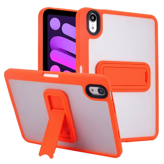 ELEHOLD For iPad mini 5/mini 4 Shockproof Rugged Matte Foldable Kickstand Case With Pen Holder,Orange