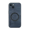 thumbnail image 1 of ELEHOLD For iPhone 14 Plus Luxury Leather Magnetic Shockproof Case Slim Drop Protection Cover, Lens & Screen Protection, Compatible with Magsafe, Skin-Friendly, Blue, 1 of 9