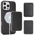 thumbnail image 1 of ELEHOLD For iPhone 15 Case with Magnetic Detachab Card Holder, Faux Leather Shockproof Cover Anti-Scratch Slim Wireless Charging Wallet Case , Black, 1 of 11