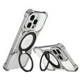 thumbnail image 1 of ELEHOLD Frameless Phone Case For iPhone 16 Pro Max Minimalist Phone Case Magnetic Kickstand Ring Metal Frameless Protective Shock Case, MagSafe Compatible, Silver, 1 of 6