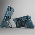 thumbnail image 1 of ELEHOLD Frameless Phone Case For iPhone 13 Minimalist Phone Case Magnetic Kickstand Ring Metal Frameless Protective Shock Case, MagSafe Compatible, Dark Blue, 1 of 6