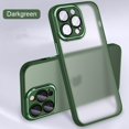 thumbnail image 1 of ELEHOLD Frosted Translucent Matte Case Compatible with iPhone 14 Pro Max Case,Hard PC with Shockproof Frosted with Silicone Slim Protective Anti-Scratch Phone Case,Darkgreen, 1 of 9