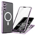 thumbnail image 1 of ELEHOLD Full Body Case for Samsung Galaxy S24 with Screen Protector Transparent Clear Plating Bumper Hard PC Back Magnetic Mag Safe Camera Lens Protector Shockproof Case for Samsung S24,Purple, 1 of 8