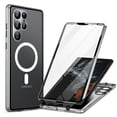 thumbnail image 1 of ELEHOLD Full Body Case for Samsung Galaxy S24 Ultra with Screen Protector Transparent Clear Plating Bumper Hard PC Magnetic Mag Safe Camera Lens Protector Shockproof Case for Samsung S24 Ultra,Silver, 1 of 8
