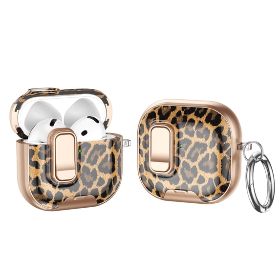 ELEHOLD Full Body Case for Airpods 4th Gen, Shockproof Protective Case with Keychain, 90° Hidden Stand, Safety Lock,C