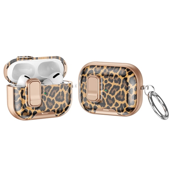 ELEHOLD Full Body Case for Airpods Pro 2nd Gen (2022), Shockproof Protective Case with Keychain, 90° Hidden Stand, Safety Lock,C