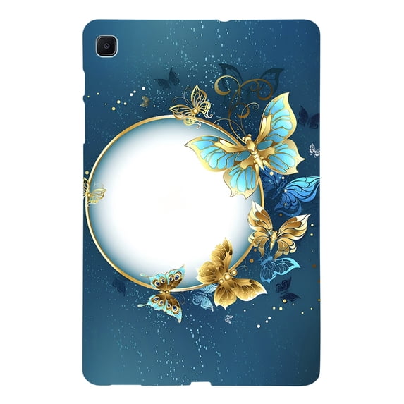 ELEHOLD Full Body Case for Galaxy Tab S8+/S9+/S7FE/S7+, Lightweight Butterfly Slim Fit Shock-Resistant Protective Case with Soft TPU Back,C