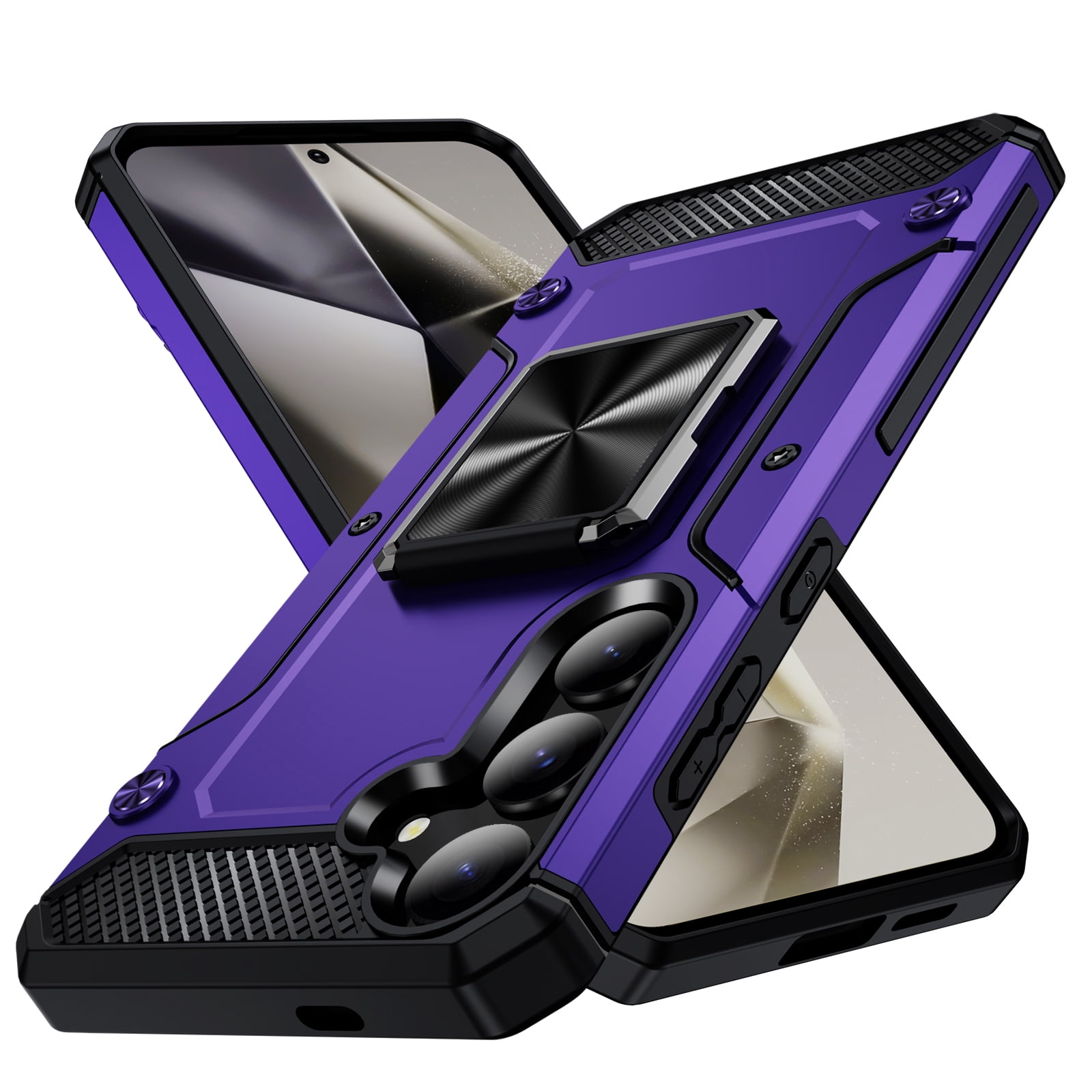 Funda Xiaomi Mi A2 / Mi 6X Con Anillo Giratorio 360° - Protección TPU+PC, Soporte Magnético Para Coche, Anti-golpes, Color Negro