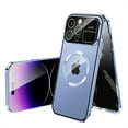 thumbnail image 1 of ELEHOLD Full Body Case for iPhone 12 Magnetic Case with Anti-Peeping Privacy Protection Screen Protector Metal Frame Camera Lens Protection Shockproof Double Sided Rugged Case,blue, 1 of 7