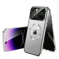 thumbnail image 1 of ELEHOLD Full Body Case for iPhone 14 Pro Magnetic Case with Anti-Peeping Privacy Protection Screen Protector Metal Frame Camera Lens Protection Shockproof Double Sided Rugged Case,silver, 1 of 7