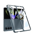 thumbnail image 1 of ELEHOLD Full Body Clear Case for Samsung Galaxy Z Fold5,with Built-in Screen Protector Metal Ring Holder Transparent Crystal Clear Shockproof Protective Case for Samsung Z Fold 5 2023,Darkgreen, 1 of 8
