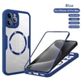 thumbnail image 1 of ELEHOLD Full Body Clear Case for iPhone 11 Pro,Magsafe Case Slim Protective Shockproof Case Built in Screen Protector,Blue, 1 of 9