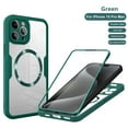 thumbnail image 1 of ELEHOLD Full Body Clear Case for iPhone 11 Pro,Magsafe Case Slim Protective Shockproof Case Built in Screen Protector,Darkgreen, 1 of 9