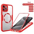 thumbnail image 1 of ELEHOLD Full Body Clear Case for iPhone 11 Pro Max,Magsafe Case Slim Protective Shockproof Case Built in Screen Protector,Red, 1 of 9