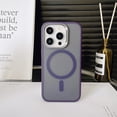 thumbnail image 1 of ELEHOLD Full Body Clear Case for iPhone 13, Magnetic Case Translucent Matte Magnetic Shockproof Phone Case for Women Men,Purple, 1 of 9