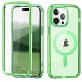 thumbnail image 1 of ELEHOLD Full Body Magnetic Case for iPhone 13 Pro Max,Built-in Front Screen Protector 360 Protection Compatible with Mag Safe Transparent Clear Shockproof Cover for iPhone 13 Pro Max,Green, 1 of 7