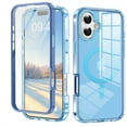 thumbnail image 1 of ELEHOLD Full Body Magnetic Case for iPhone 16,Built-in Front Screen Protector 360 Protection Compatible with Mag Safe Transparent Clear Shockproof Cover for iPhone 16,Blue, 1 of 6