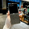 thumbnail image 1 of ELEHOLD Glitter Back Case For Samsung Galaxy Z Flip 7, Bling Diamond Back Lightweight Non-Slip Shock-Absorbent Plastic Shockproof Protective Case For Samsung Galaxy Z Flip 7,Black, 1 of 7