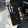 thumbnail image 1 of ELEHOLD Glitter Case Cover for Samsung Galaxy Z Fold 4, Wireless Charging Support Anti-Scratch Non-Slip Sparkle Shockproof Protective Shell for Women Girls for Samsung Galaxy Z Fold 4,Black, 1 of 3