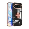 thumbnail image 1 of ELEHOLD for Google Pixel 10 /10 Pro Plating Clear Case,Transparent Case with Ring Holder Kickstand Work with Magnetic Car Mount Shockproof  ProtectivePhone Case for Google Pixel 10 /10 Pro,Rosegold, 1 of 6