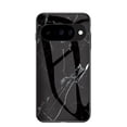 thumbnail image 1 of ELEHOLD For Google Pixel 10 Shockproof Case,Rugged Tempered Glass Back Marble Pattern Reinforced Rubber Bumper Protective Cover With Lens Cover Protection,Black, 1 of 12