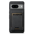 thumbnail image 1 of ELEHOLD for Google Pixel 6 Case, Compatible with Mag Safe Accessory, 2 in 1 Detachable Magnetic Card Holder Faux Lychee Pattern Leather Kickstand Wallet Case for Google Pixel 6,Black, 1 of 6