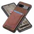 thumbnail image 1 of ELEHOLD for Google Pixel 6 Pro, Wallet Phone Case,Slim Leather Shockproof Lens Protector with Card Slot Anti-Scratch Case Cover,Support Magnetic Car Mount, brown, 1 of 1