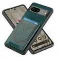 thumbnail image 1 of ELEHOLD for Google Pixel 6, Wallet Phone Case,Slim Leather Shockproof Lens Protector with Card Slot Anti-Scratch Case Cover,Support Magnetic Car Mount, green, 1 of 1
