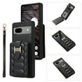 thumbnail image 1 of ELEHOLD for Google Pixel 6a Crossbody Wallet Case with Card Holder Soft PU Leather Shockproof Protective Cover with Shoulder Strap for Women Girls for Google Pixel 6a,black, 1 of 1
