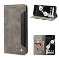 thumbnail image 1 of ELEHOLD for Google Pixel 6a Flip Wallet Case, Slim Shockproof Premium Vintage PU Leather Magnetic Closure Built-in Card Holders Kickstand Function Wallet Purse Case,gray, 1 of 8