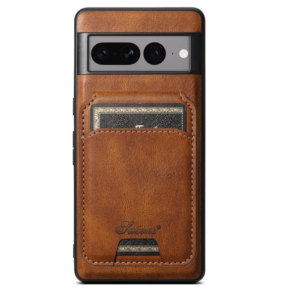 ELEHOLD for Google Pixel 6a Leather Case Premium Leather Material with Magnetic Detachable Card Holder Compatible with MagSafe Charging Shockproof Slim Case&nbsp;for Google Pixel 6a,brown