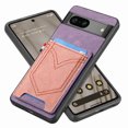 thumbnail image 1 of ELEHOLD for Google Pixel 6a, Wallet Phone Case,Slim Leather Shockproof Lens Protector with Card Slot Anti-Scratch Case Cover,Support Magnetic Car Mount, purple, 1 of 8