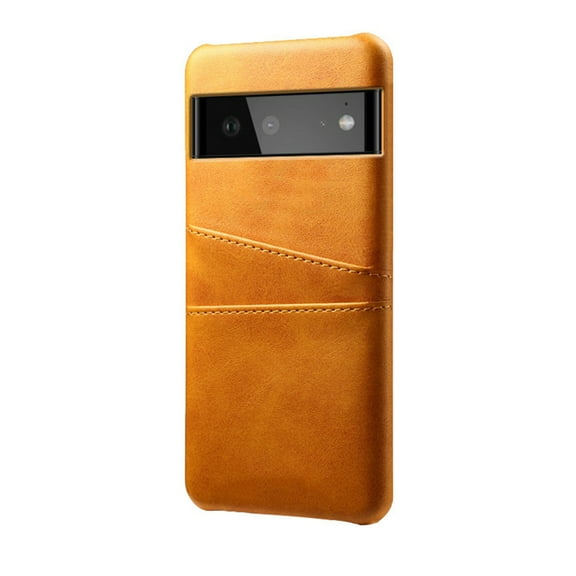 ELEHOLD for Google Pixel 7 Case, Google Pixel 7 Wallet Case with Credit Card Holder, Slim PU Leather Hard Card Pocket Back Cover Shockproof Protective Case,Khaki