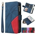 thumbnail image 1 of ELEHOLD for Google Pixel 7 Pro Case, Pixel 7 Pro Wallet Case for Women Men with 9 Credit Card Holder Zipper Purse PU Leather Strap Wristlet Protective Phone Cover,Blue, 1 of 5