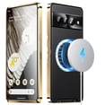 thumbnail image 1 of ELEHOLD for Google Pixel 7 Pro Luxury Rugged Plating Case Ultra Slim Thin Compatible with MagSafe Charging Camera Lens Protection Shockproof Anti-Scratch Case For Google Pixel 7 Pro,Gold, 1 of 9