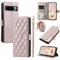 thumbnail image 1 of ELEHOLD for Google Pixel 7 Wallet Crossbody Case PU Leather Cover with Card Slots Magnetic Clasp Kickstand Detachable Wriststrap Shoulder Strap Flip Shockpoof Cover,rosegold, 1 of 1