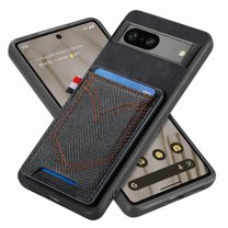 ELEHOLD for Google Pixel 7, Wallet Phone Case,Slim Leather Shockproof Lens Protector with Card Slot Anti-Scratch Case Cover,Support Magnetic Car Mount, black