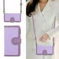thumbnail image 1 of ELEHOLD for Google Pixel 7A Wallet Case, Shockproof 9 Card Slots Detachable Adjustable Crossbody Necklace Lanyard Shoulder Strap Zipper Magnetic Leather Case, Purple, 1 of 8